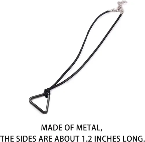 Vista 5 de VZQI Chainsaw Man Cosplay Denji Collar Metal Negro Colgante Cuerda Elástica