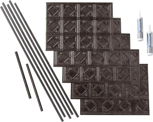 Vista 18 de FASÄDE Kit decorativo para salpicaduras de vinilo de estilo tradicional y patrón 4 de 15 pies cuadrados en bronce de las Bermudas