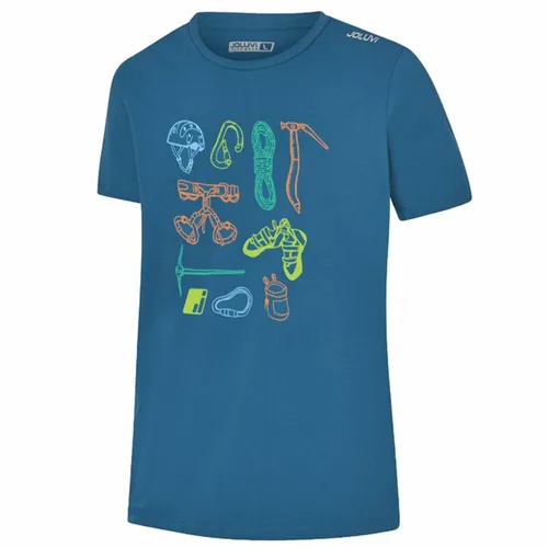 Vista 2 de Camiseta de Manga Corta Hombre Joluvi Climbing Elements Azul