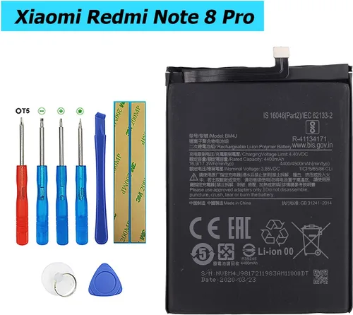 Vista 3 de BM4J - Batería de repuesto compatible con MI Redmi Note 8 Pro M1906G7I M1906G7G con kit de herramientas