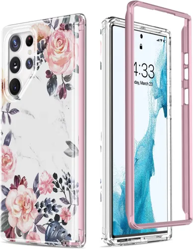 Vista 12 de Esdot Funda para Samsung Galaxy S23 Ultra, Grado Militar que Pasa Prueba de Caída de 21 pies, Cubierta Resistente con Diseños de Moda para Mujeres