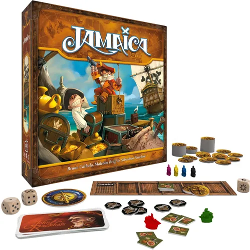 Vista 3 de Juego de mesa Jamaica (Nueva Edición) - Juego de carreras de piratas apto para toda la familia, juego de estrategia para niños y adultos, a partir