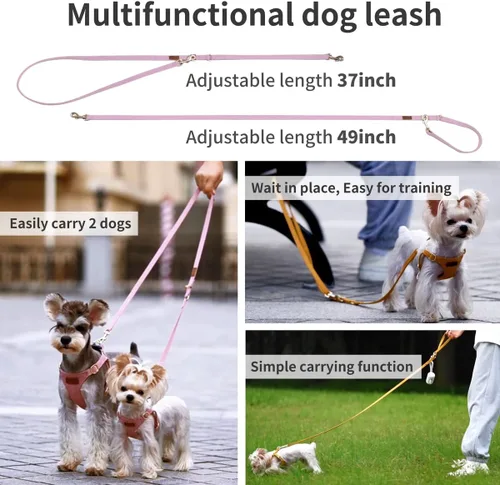 Vista 4 de Puppytie Arnés sin tirones para perro, con correa multifunción, pechera suave y ajustable para mascota, no ahorca, chaleco a prueba de escape