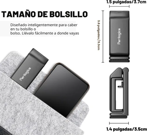 Vista 6 de Perilogics - Soporte universal para teléfono en vuelo de avión. Visualización manos libres con rotación multidireccional de 360 grados.