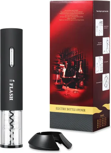 Vista 3 de [Estilo automático eléctrico] iFlash abrebotellas de vino eléctrico - Material de alta calidad con diseño inalámbrico - Funciona con pilas AA