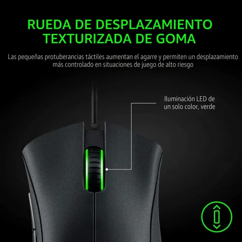 Vista 5 de Razer DeathAdder Essential Gaming Mouse: sensor óptico de 6400 DPI - 5 botones programables - Interruptores mecánicos - Puños laterales de goma