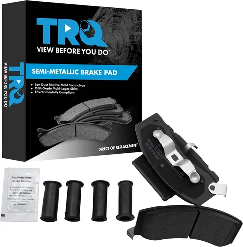 Vista 173 de TRQ Pastillas de freno delanteras semi metálicas compatibles con Ford Expedition 2018-2021 F-150 2018-2020 Lincoln Navigator 2018-2022