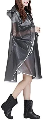 Vista 4 de Poncho ligero con capucha para mujer