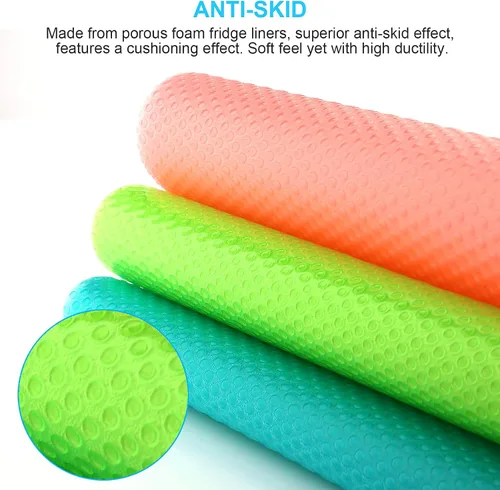 Vista 3 de PSISO 11 PIEZAS Tapetes para Refrigerador, Revestimientos de EVA para Refrigerador para Estantes Lavables Se Pueden Cortar Revestimiento