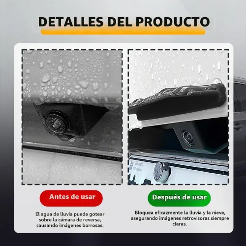 Vista 3 de Funda para cámara de respaldo de visión trasera, protector de lluvia de silicona para cámara de respaldo que mantiene la lente clara en la estilo 2