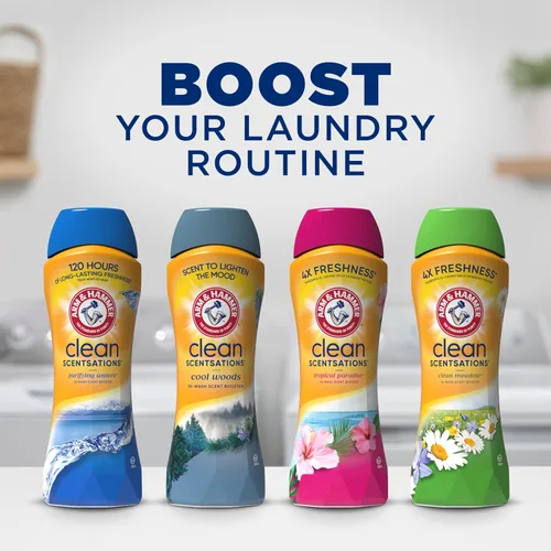 Vista 10 de Arm & Hammer Scentsationse limpio en lavado olor booster - prado limpio, 24 oz