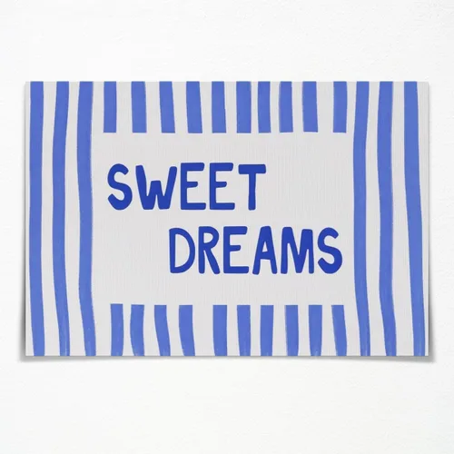 Vista 12 de Arte de pared moderno de mediados de siglo para guardería, impresión de paisaje retro a rayas con cita nocturna de amor, estilo vintage, póster