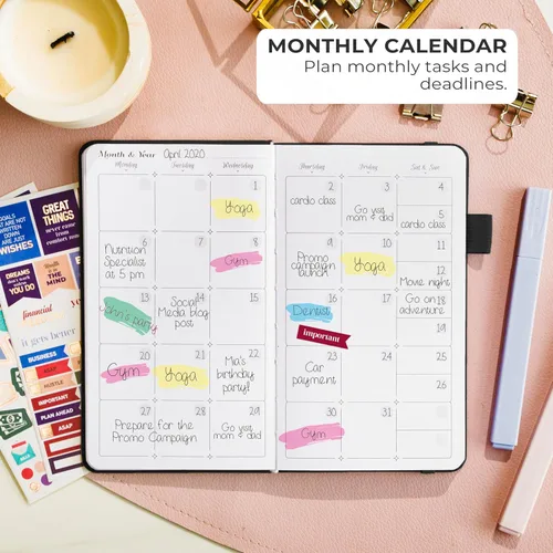 Vista 4 de GoGirl Planificador y Organizador para Mujeres – Planificador Semanal de Tamaño de Bolsillo, Diario de Objetivos y Agenda para la Gestión del Tiempo