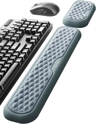 Vista 16 de Vaydeer Reposamuñecas para teclado y mouse, juego de almohadillas ergonómicas de soporte de muñeca para computadora, cojín de brazo de espuma