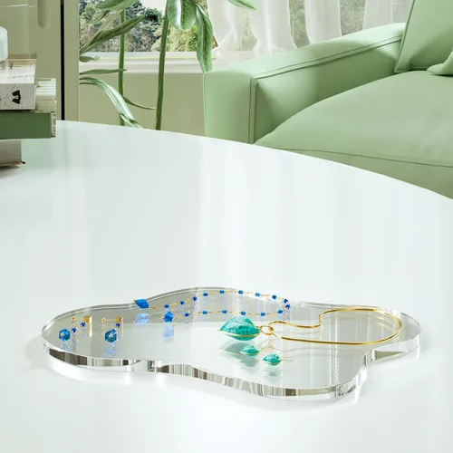 Vista 3 de Posavasos Decorativos de Acrílico, Posavasos Irregulares para Bar y Bebidas, Posavasos para Taza de Café con Forma de Nube Transparente, Perfecto