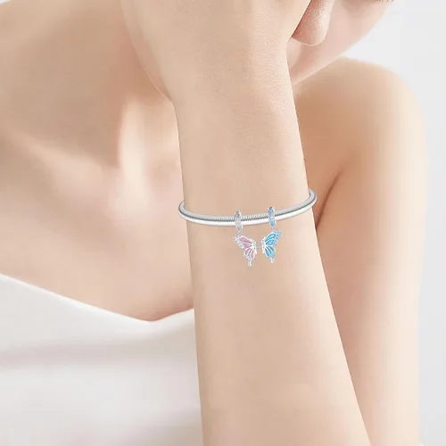 Vista 287 de Abalorios de plata de ley 925 con letras de la A ~ Z, para pulseras, collares, Día de San Valentín, Día de la Madre, joyería regalos para mujeres