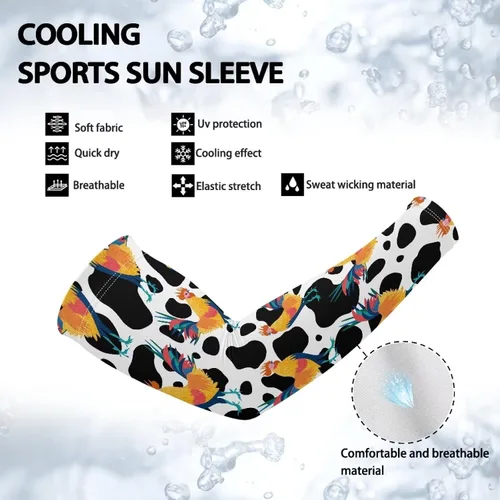 Vista 3 de JEOCODY Mangas deportivas de refrigeración cubierta de protección solar mangas de brazo protector UV mangas protectoras