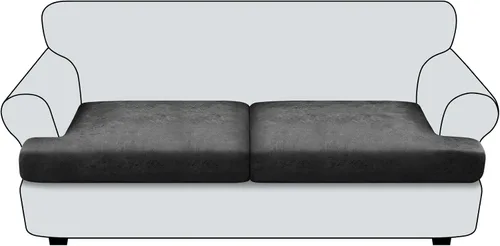 Vista 17 de Funda de cojín para sofá con aspecto de cuero, 1 unidad, elástica, para sala de estar, funda de cojín individual para sofá, protector de asiento