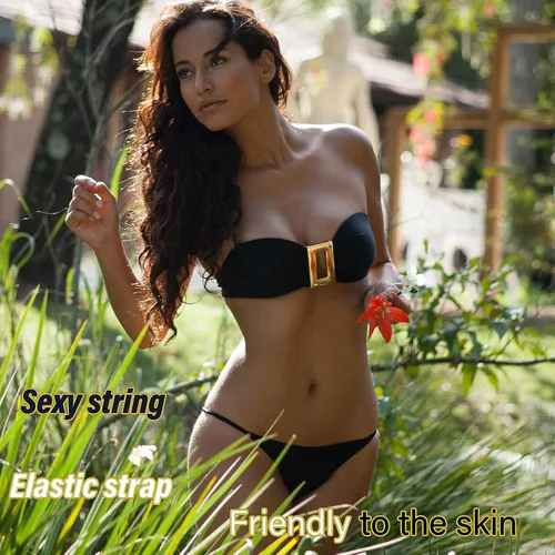 Vista 2 de KUKU PANDA Tangas de algodón para mujer sexy sin costuras para mujer conjunto de 3