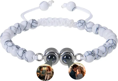 Vista 9 de Custom Bracelet with 2 Picture Inside Personalized Photo Bracelet Memorial Gifts for Couples Women Men Mothers Day Fathers Day Birthday Anniversary