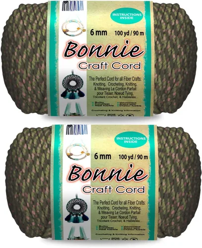 Vista 9 de Pepperell Bonnie - Cordón de macramé trenzado 6 mm x 91.4 m Almendra (Paquete de 2) Cordón de polipropileno retorcido para manualidades DIY