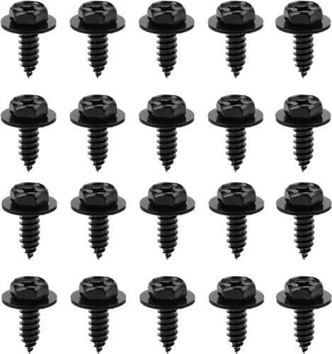 Vista 8 de Dickno 10 piezas de tornillos de goma para parachoques de coche, pernos para aleta de lodo del parachoques, pernos para ruedas, 90159-60498