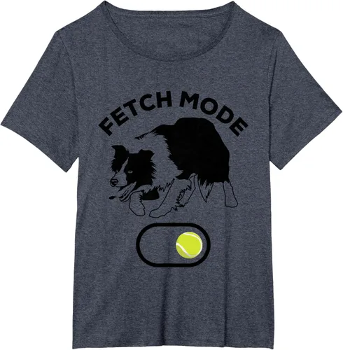 Vista 38 de Border Collie Stuff - Camiseta de pelota de tenis para hombre, Border Collie Fetch, Blanco Gris Oscuro