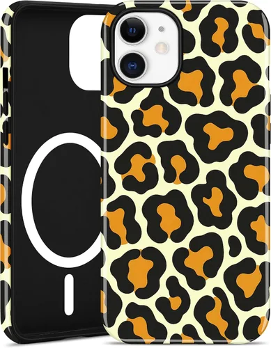 Vista 115 de Jusy Compatible con MagSafe Brown Tortoise Shell Print Phone Case para iPhone 7/8/SE, funda protectora magnética de lujo de TPU suave