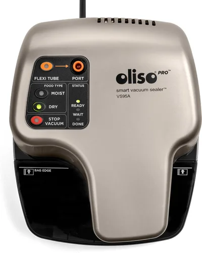 Vista 7 de Oliso Pro VS95A - Sellador al vacío inteligente para almacenamiento de alimentos, color rojo
