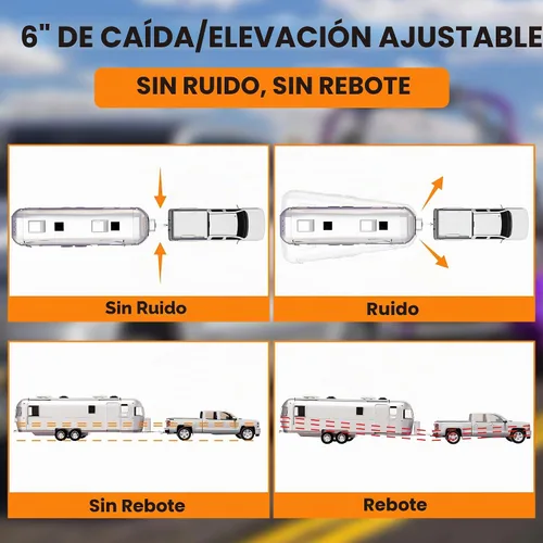 Vista 5 de VNN Enganche de caída ajustable - caída de 6 pulgadas, receptor de 2 pulgadas, 3 montajes de bola sólida intercambiables de 1-7/8", 2", 2-5/16