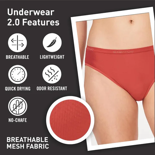 Vista 3 de ExOfficio Give-N-Go 2.0 - Calzones de bikini para mujer, transpirables, duraderos, de fácil cuidado, ropa interior de viaje