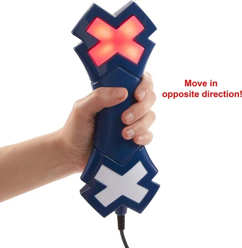 Vista 5 de Mattel Games Juego electrónico de señales cruzadas con par de varitas de luz parlante, juega solo o con hasta 4 jugadores, mueve las varitas hacia