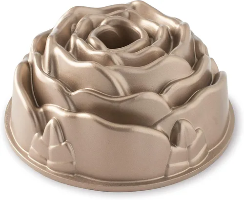 Vista 13 de Nordic Ware molde para pastel con forma de rosebud, capacidad de 2.25 tazas, color tofe