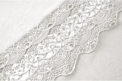 Vista 5 de Vestido largo de encaje para mujer de manga corta y cuello en V, vestido de fiesta estilo bohemio con cintura fruncida, vestido bohemio para mujer