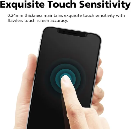 Vista 6 de Protector de pantalla de privacidad para iPhone 11 Pro, iPhone X, iPhone XS, adhesivo de pegamento completo, PET+EPU, película suave, antiespía