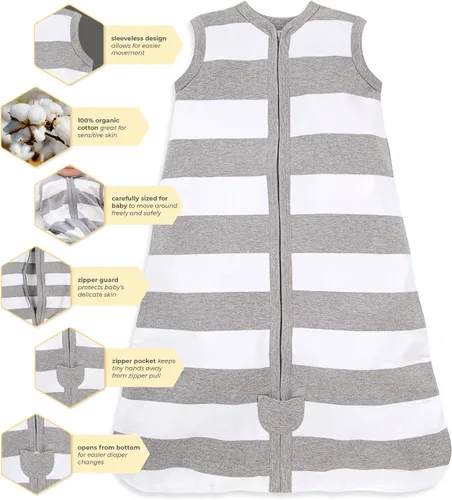 Vista 3 de Burt's Bees Beekeeper - Manta unisex para bebé, de algodón 100% orgánico para usar