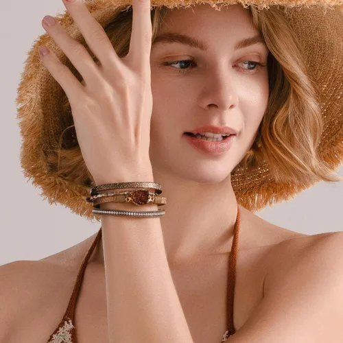 Vista 134 de FANCY SHINY - Pulsera de cuero estilo bohemio, pulsera de cuentas de cristal con cierre magnético, regalos de joyería para mujer