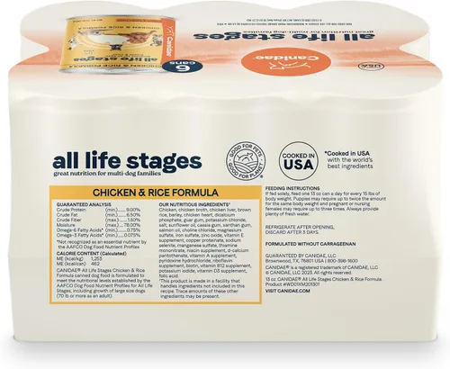 Vista 3 de Canidae All Life Stages - Alimento húmedo prémium para perros para todas las razas, todas las edades, receta de pollo y arroz, 13 onzas (caja de 6)
