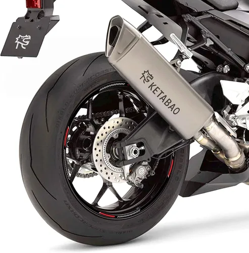 Vista 10 de KETABAO Calcomanías adhesivas de llanta de 17 pulgadas S05 compatibles con YZF R6 R1 MT 03 125 09 07 10 TRACER 700 FZ25 (azul)