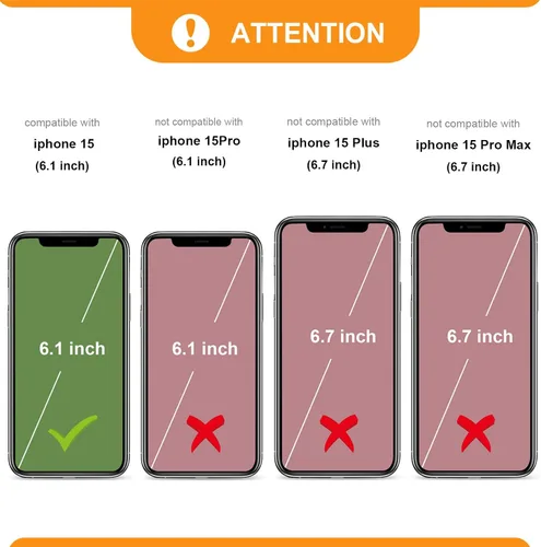 Vista 2 de Bocasal Funda tipo cartera desmontable para iPhone 15 con bloqueo RFID, ranuras para tarjetas, soporte de cuero PU premium, soporte magnético tipo