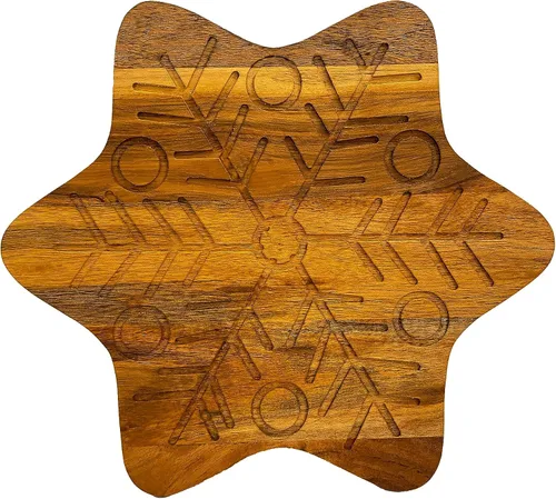 Vista 13 de Treen Art Tabla de cortar de madera de acacia para decoración de cocina, 14 pulgadas de largo x 13 pulgadas de ancho, tabla de cortar de madera