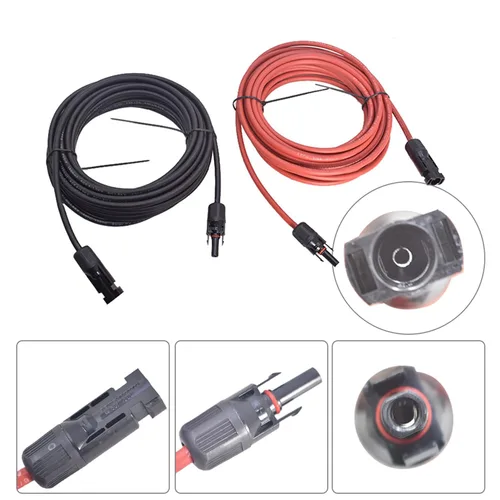 Vista 3 de waltyotur Cable de extensión solar de 15FT 10AWG con conector macho y hembra para conexión de panel solar