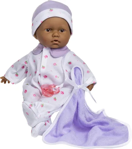 Vista 8 de La Baby Hispanic - Muñeca bebé hispana de cuerpo suave pequeño de 11 pulgadas JC Toys - La Baby Lavable Traje floral rosa extraíble con Mono