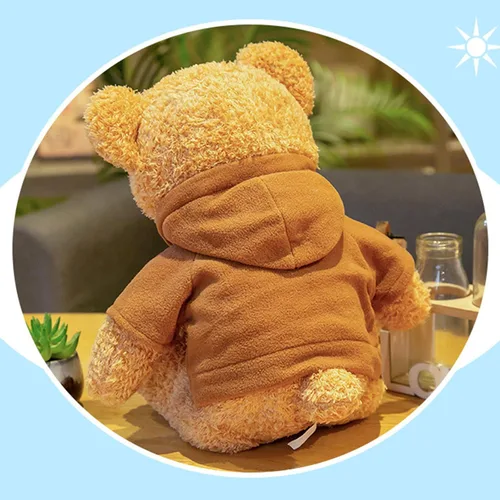 Vista 6 de Oso de peluche de 11.8 pulgadas, animales de peluche suaves, lindo muñeco de oso de peluche para niños y niñas (azul)