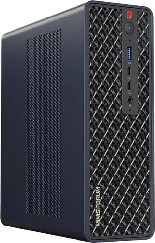 Vista 14 de MINISFORUM MS-A1 Mini Estación de Trabajo Barebone Mini PC, Salida Triple 4K HDMI DP USB-C, 4X Ranura SSD PCIe, 2X Puerto Ethernet 2.5G, 4X USB