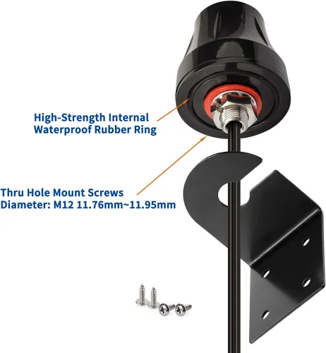 Vista 7 de Bingfu Antena MIMO macho 4G LTE SMA Soporte fijo al aire libre Antena impermeable para 4G LTE Wireless CPE Router Hotspot Celular IoT Puerta