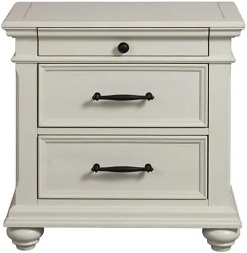 Vista 4 de Picket House Furnishings Brooks Mesita de noche con 3 cajones con puertos USB