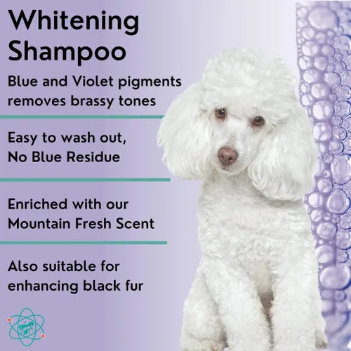 Vista 3 de Champú blanqueador para perros de 1 galón – Champú para perros blancos – Champú para cachorros para abrigos blancos – Blanqueador de pelo y piel