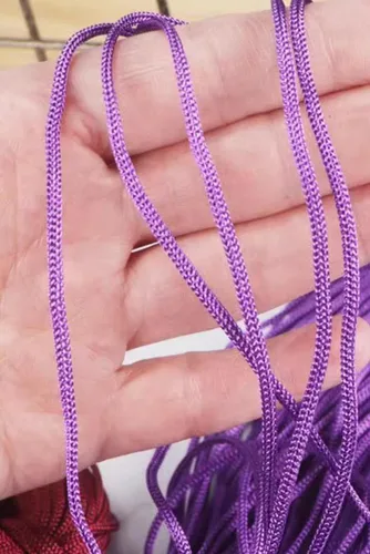 Vista 9 de Cordón de hilo artístico de 14.11 oz, hilo de poliéster color burdeos, para tejer macramé, bolsas de ganchillo, canasta de ganchillo, sombrero