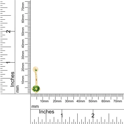 Vista 5 de AFFY Piercing para el cuerpo en oro de 14 quilates sobre plata de ley, granate